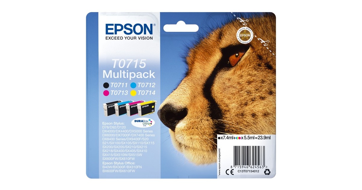 Epson Tinte Multipack T0715 (C13T07154012)(DURABrite)