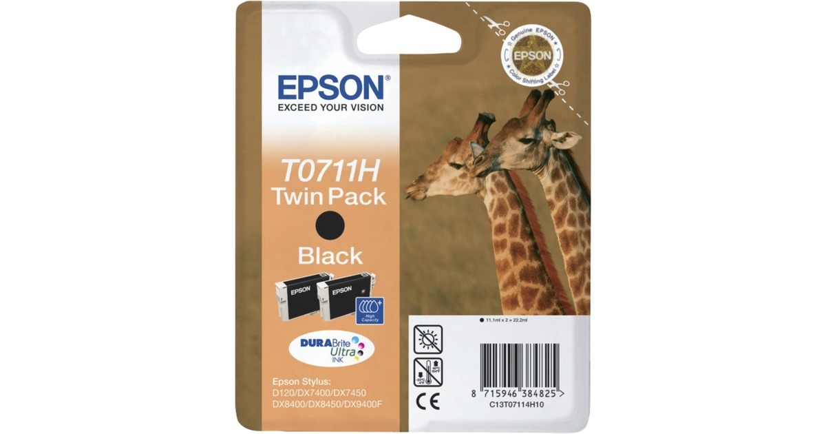 Epson Tinte Twinpack High-capacity Schwarz C13T07114H10(Doppelpack)