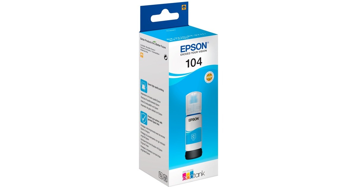 Epson Tinte cyan 104 EcoTank (C13T00P240)