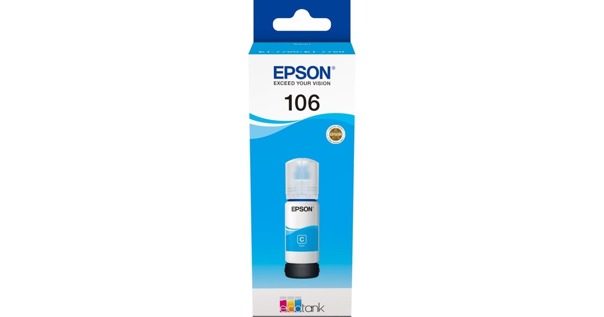 Epson Tinte cyan 106 Eco Tank (C13T00R240)