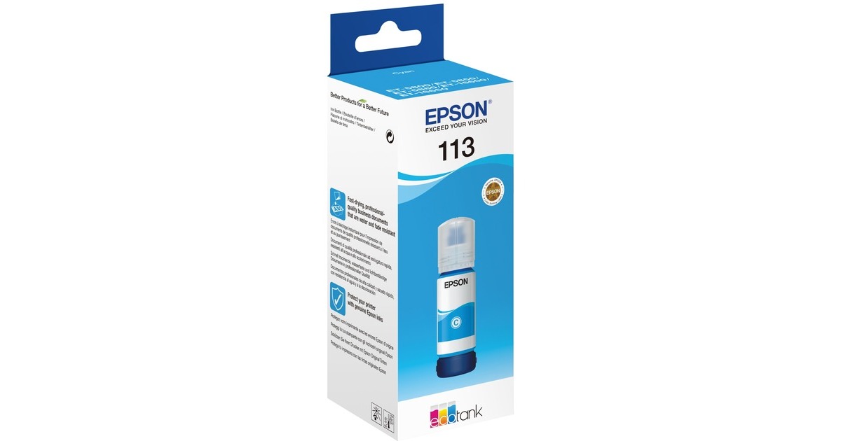 Epson Tinte cyan 113 EcoTank (C13T06B240)