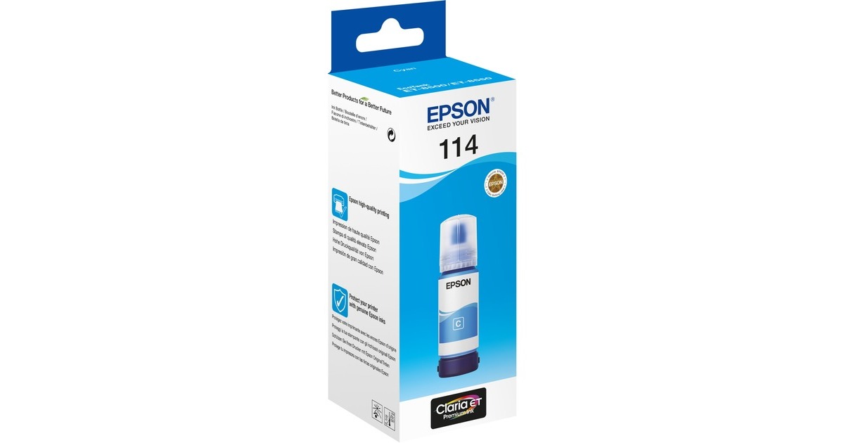 Epson Tinte cyan 114 EcoTank (C13T07B240)