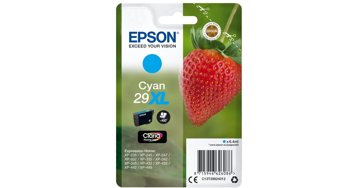 Epson Tinte cyan 29XL (C13T29924012)(Claria Home)