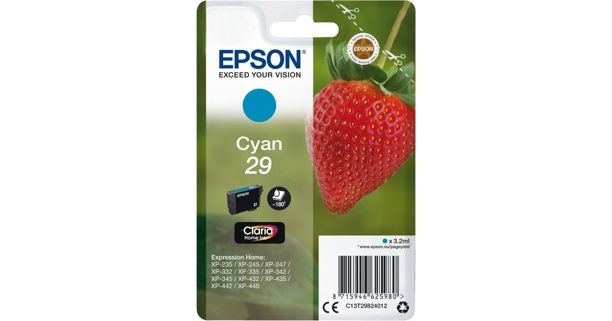 Epson Tinte cyan 29 (C13T29824012)(Claria Home)