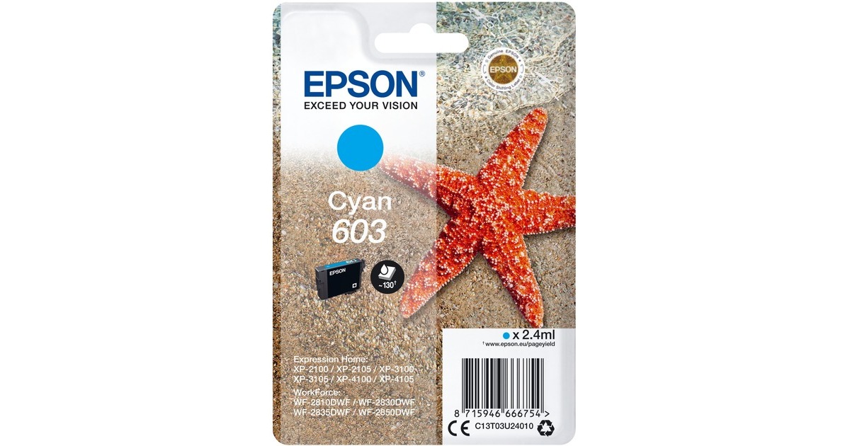Epson Tinte cyan 603 (C13T03U24010)