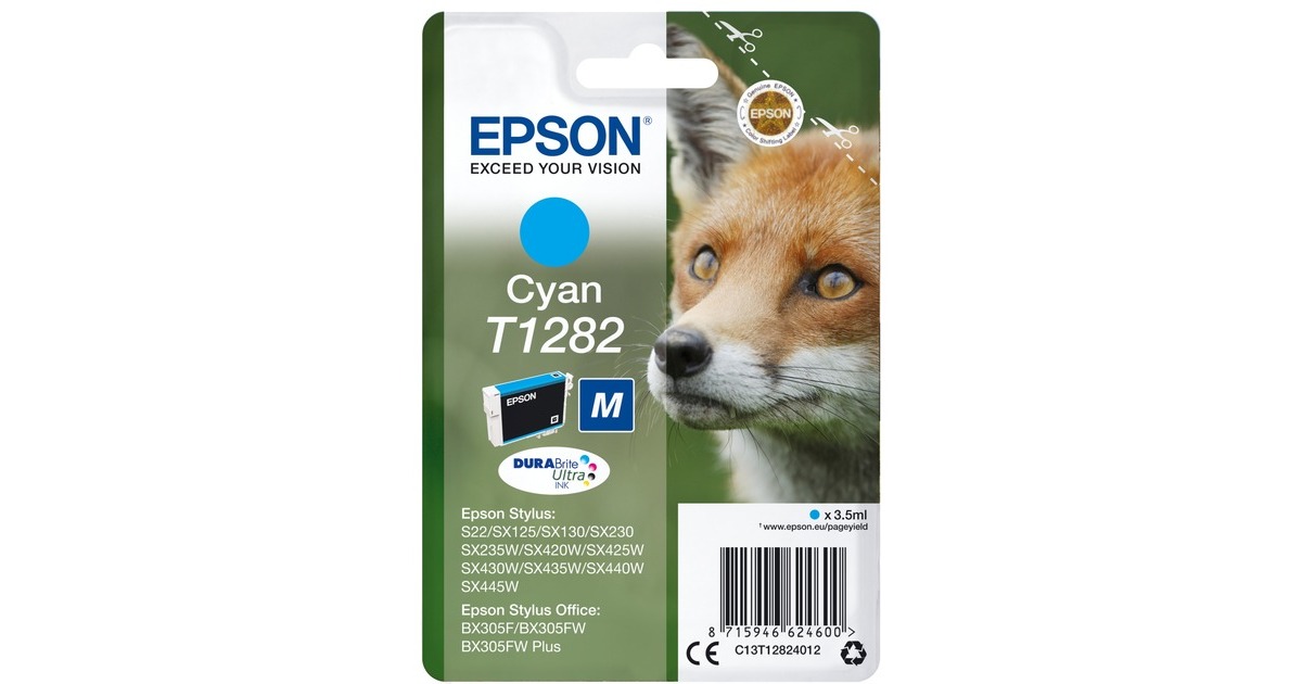Epson Tinte cyan T1282 (C13T12824012)(DURABrite)