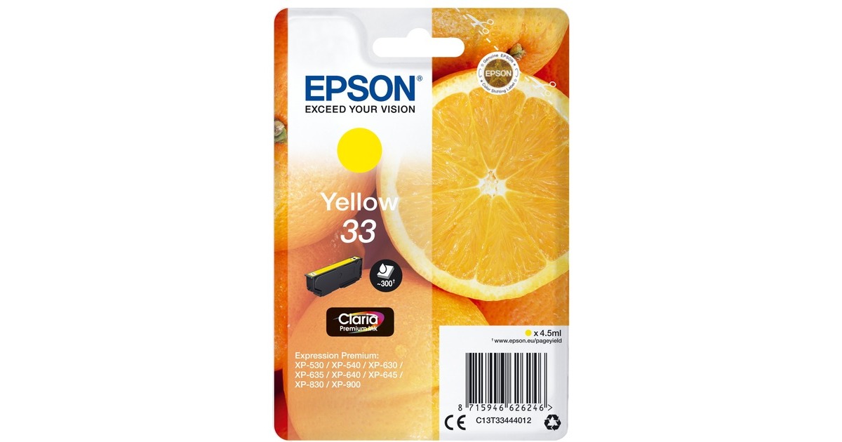 Epson Tinte gelb 33 (C13T33444012)(Claria Premium)