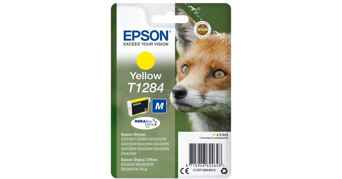 Epson Tinte gelb T1284 (C13T12844012)(DURABrite)