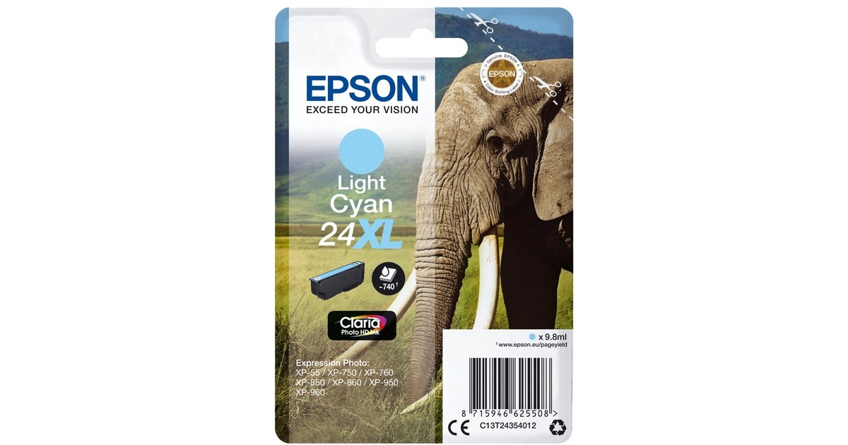 Epson Tinte hell-cyan 24XL (C13T24354012)(Claria Photo HD)