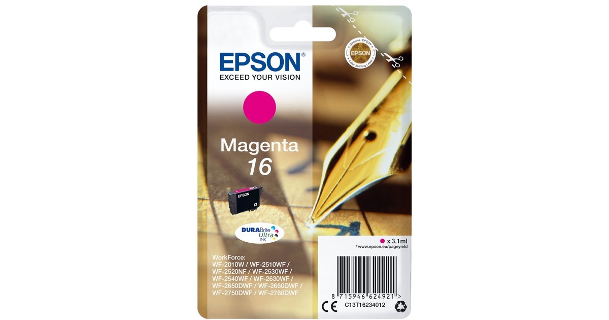 Epson Tinte magenta 16 (C13T16234012)(DURABrite)