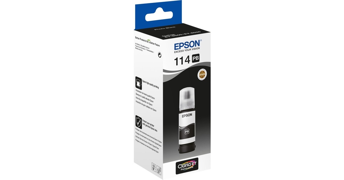 Epson Tinte photoschwarz 114 EcoTank (C13T07B140)