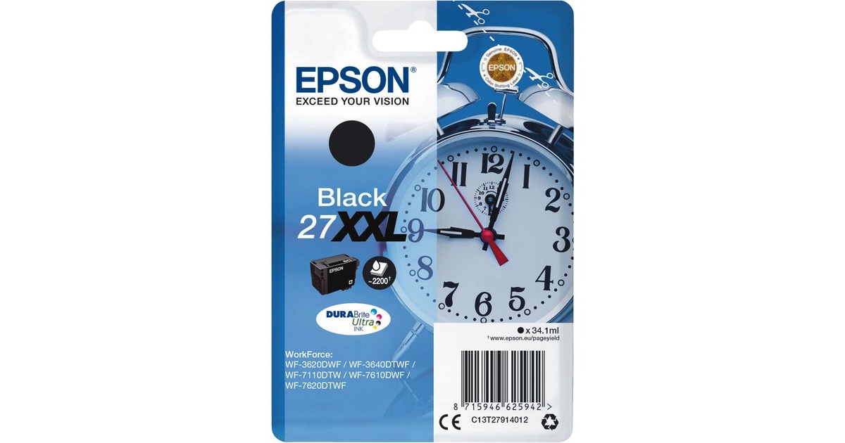 Epson Tinte schwarz 27XXL (C13T27914012)(DURABrite)