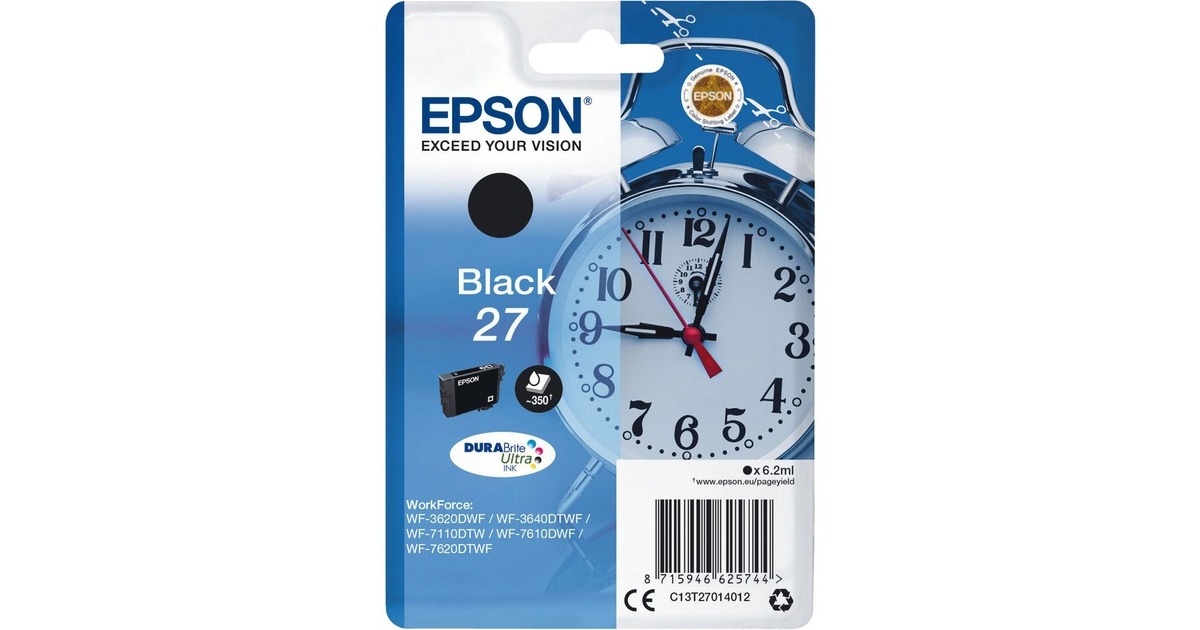 Epson Tinte schwarz 27 (C13T27014012)(DURABrite)