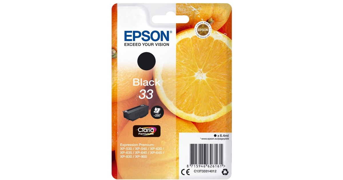Epson Tinte schwarz 33 (C13T33314012)(Claria Premium)