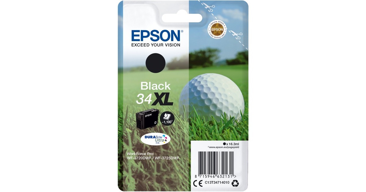 Epson Tinte schwarz 34 XL (C13T34714010)(DURABrite Ultra)