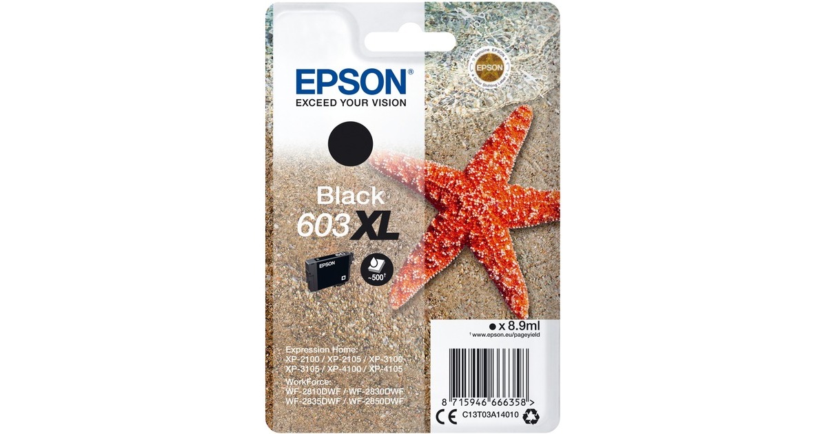 Epson Tinte schwarz 603XL (C13T03A14010)