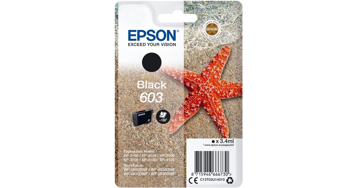 Epson Tinte schwarz 603 (C13T03U14010)