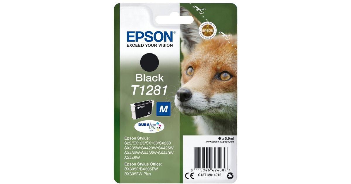 Epson Tinte schwarz T1281 (C13T12814012)(DURABrite)