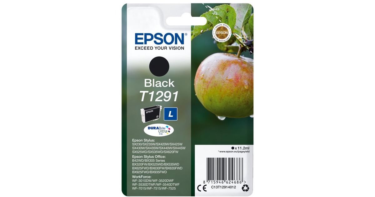 Epson Tinte schwarz T1291 (C13T12914012)(DURABrite)