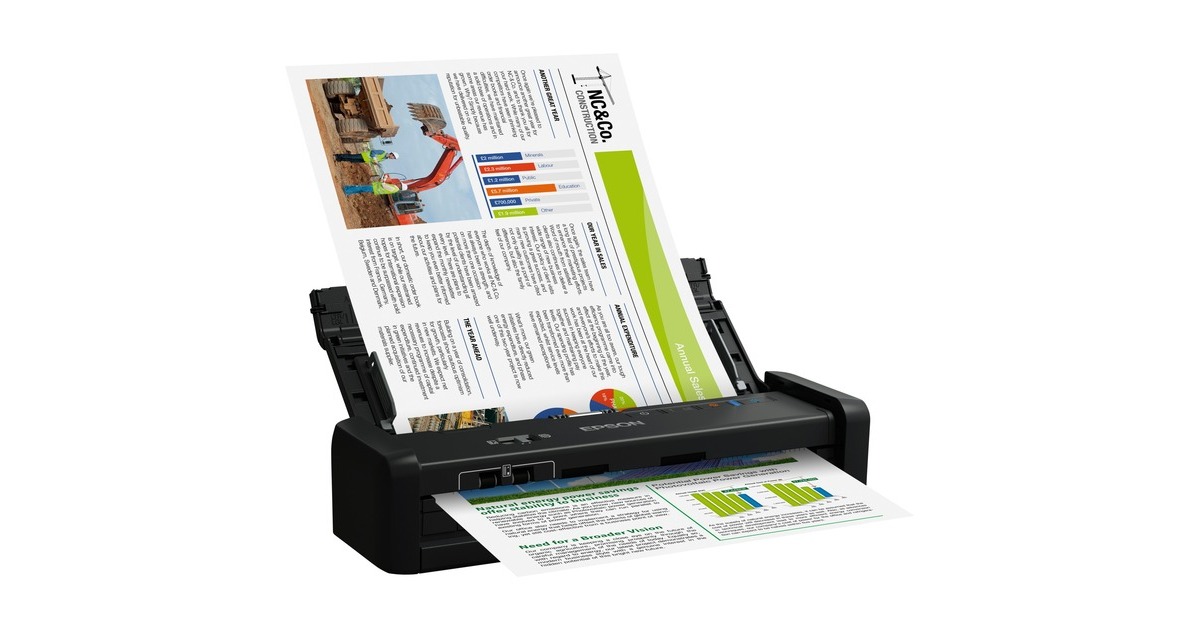 Epson WorkForce DS-360W, Einzugsscanner(schwarz)