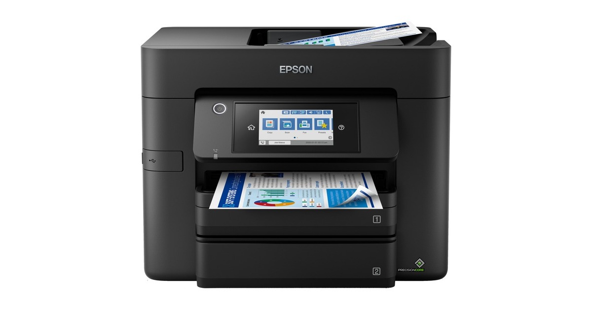 Epson WorkForce Pro WF-4830DTWF, Multifunktionsdrucker(schwarz, USB, LAN, WLAN, Scan, Kopie, Fax)