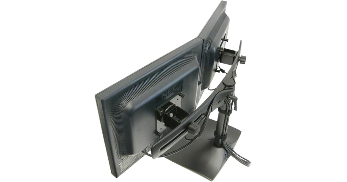 Ergotron DS100 Dual Monitor Desk Stand, Standfuß(schwarz)
