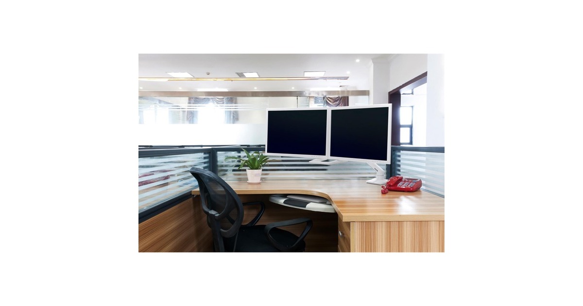 Ergotron HX Dual-Monitor-Schreibtischarm, Monitorhalterung(weiß)