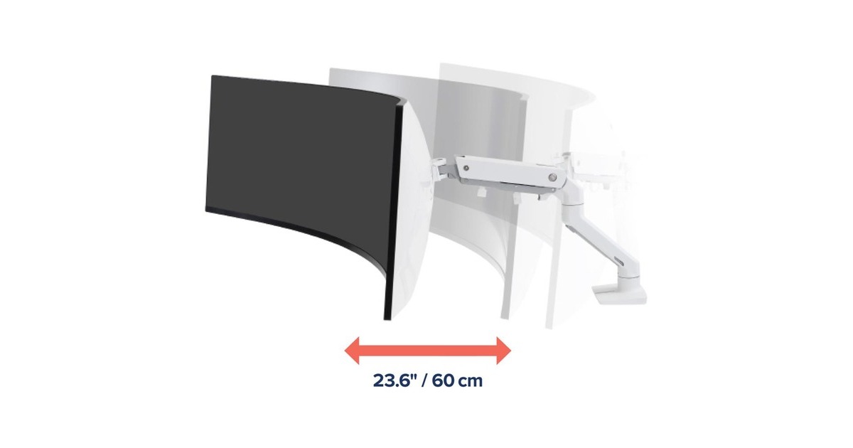 Ergotron HX Monitor Arm mit HD-Gelenk, Monitorhalterung(weiß)