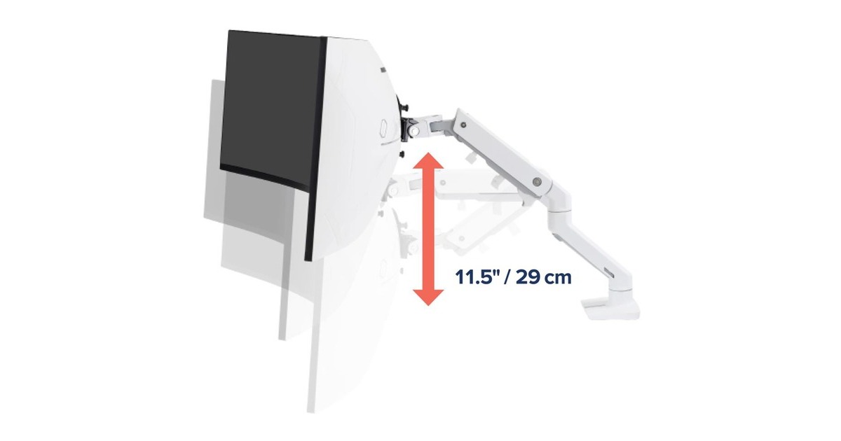 Ergotron HX Monitor Arm mit HD-Gelenk, Monitorhalterung(weiß)