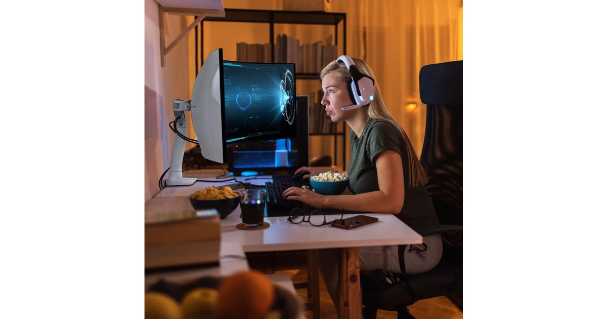 Ergotron HX Monitor Arm mit HD-Gelenk, Monitorhalterung(weiß)