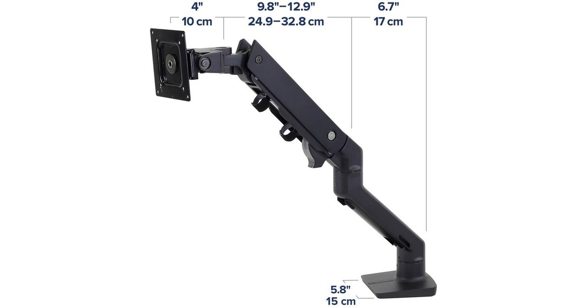 Ergotron HX Monitor Arm mit HD-Gelenk, Monitorhalterung(schwarz)