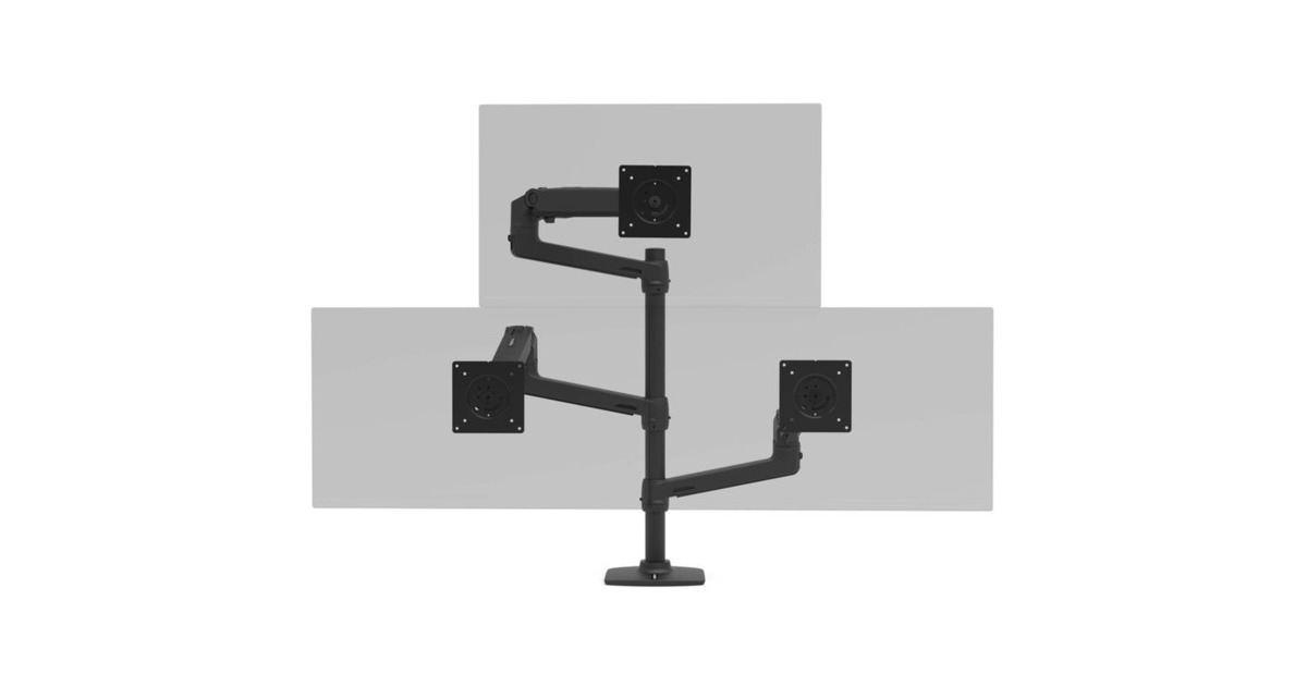 Ergotron LX Dual Monitor Arm, Monitorhalterung(schwarz)
