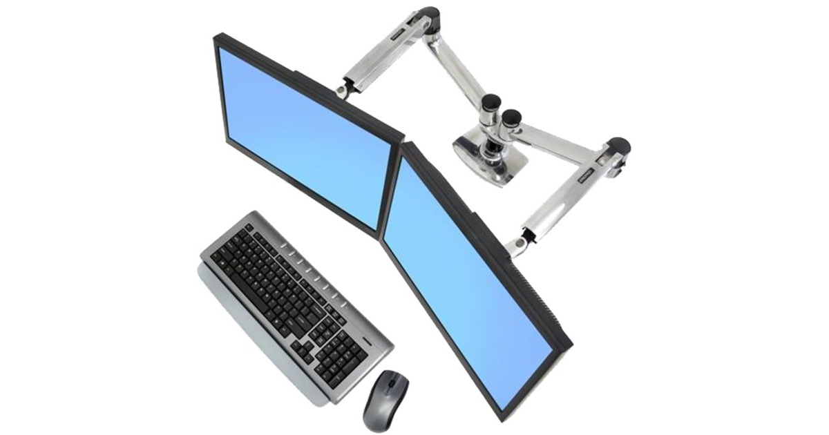 Ergotron LX Dual Side-by-Side Arm, Monitorhalterung(silber/schwarz)