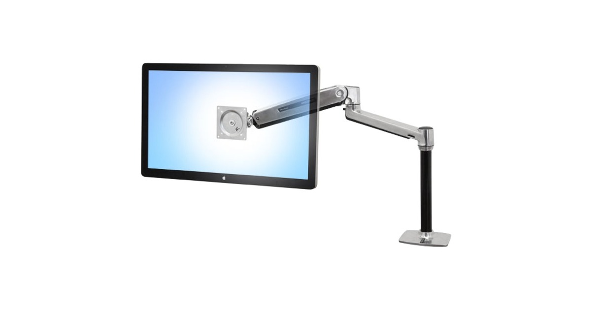 Ergotron LX HD Sitz-Steh-Tischmontage-LCD-Arm, Monitorhalterung(silber/schwarz)