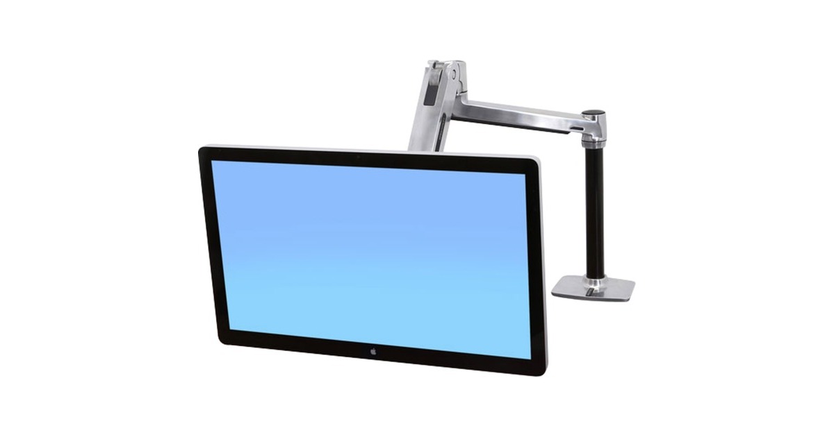 Ergotron LX HD Sitz-Steh-Tischmontage-LCD-Arm, Monitorhalterung(silber/schwarz)