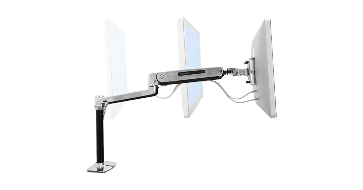 Ergotron LX HD Sitz-Steh-Tischmontage-LCD-Arm, Monitorhalterung(silber/schwarz)