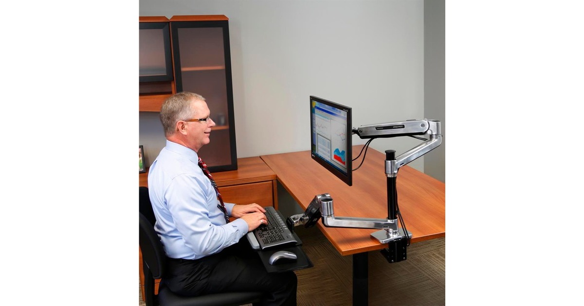 Ergotron LX Monitor Arm Steh-Sitz, Monitorhalterung(aluminium)