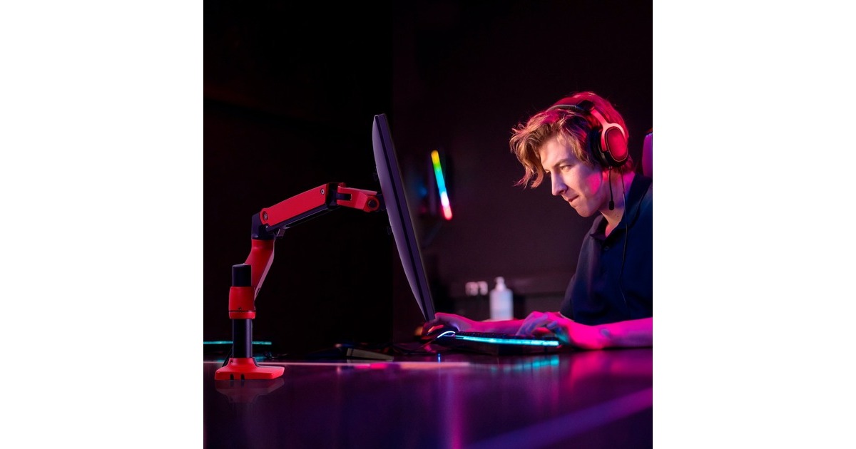 Ergotron LX Monitor Arm, Monitorhalterung(rot/schwarz)