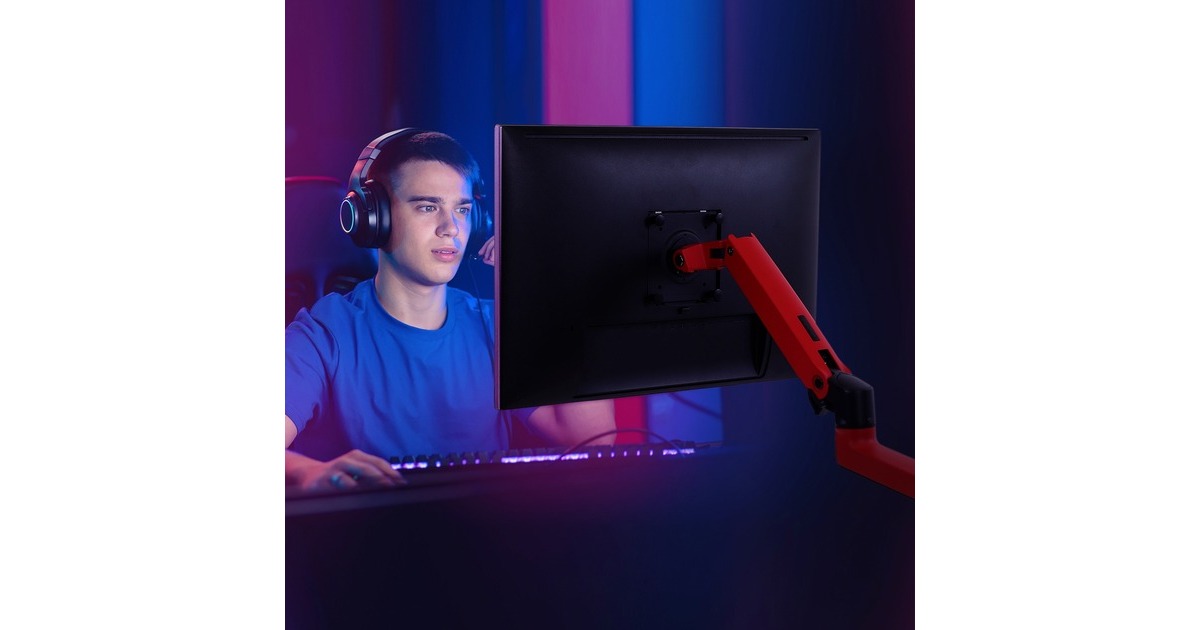 Ergotron LX Monitor Arm, Monitorhalterung(rot/schwarz)