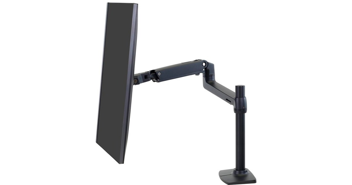 Ergotron LX Monitor Arm mit hoher Säule, Monitorhalterung(schwarz)