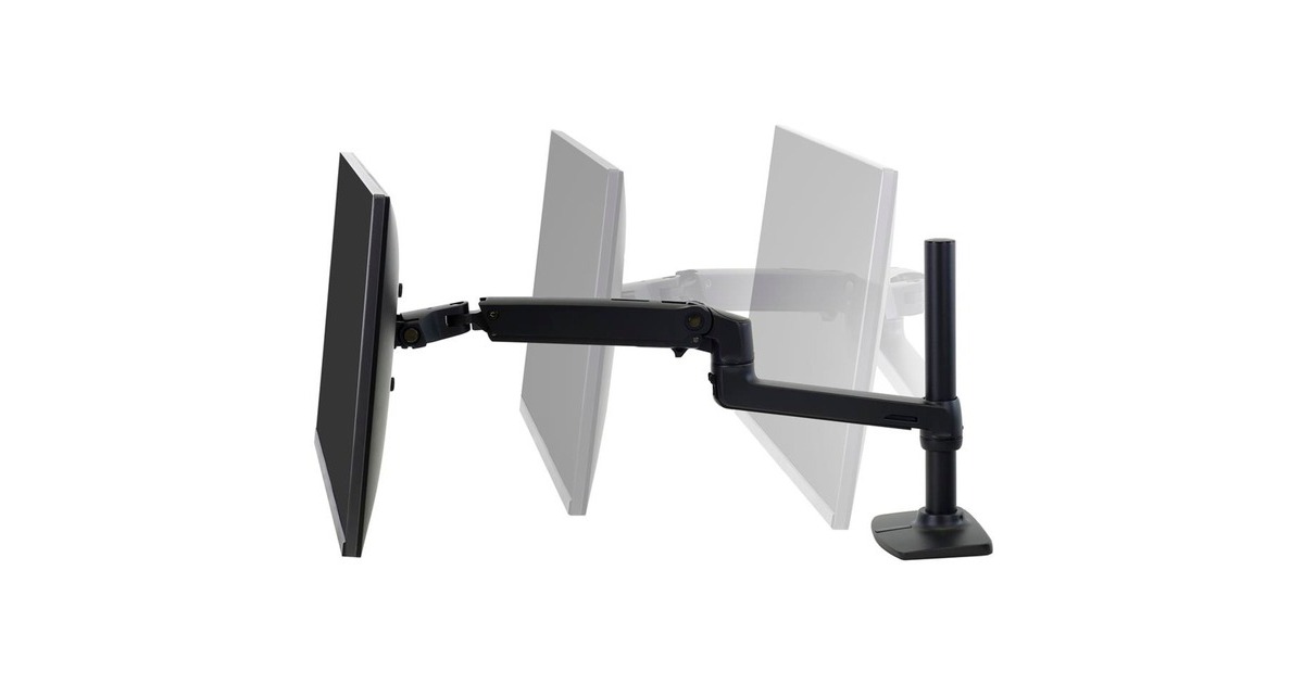 Ergotron LX Monitor Arm mit hoher Säule, Monitorhalterung(schwarz)