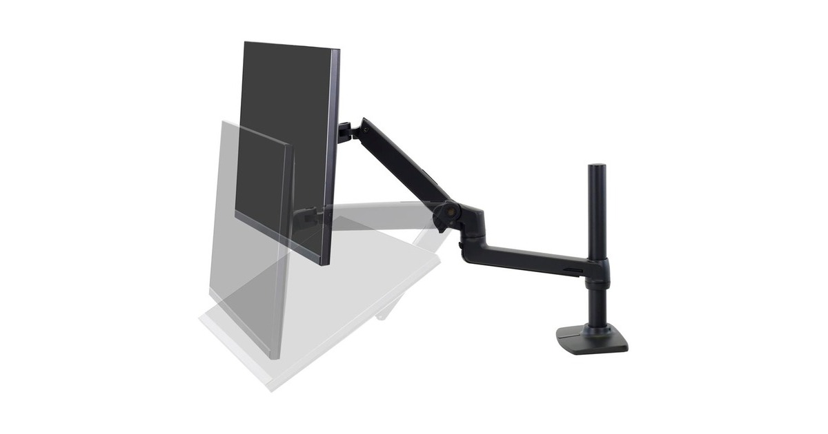 Ergotron LX Monitor Arm mit hoher Säule, Monitorhalterung(schwarz)