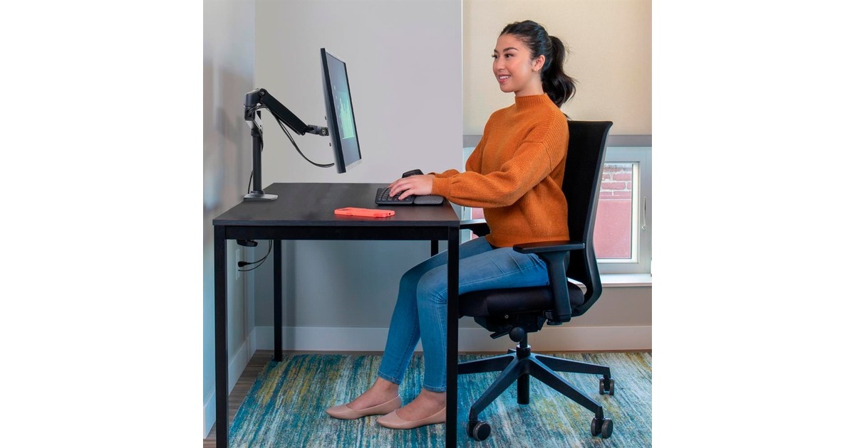 Ergotron LX Monitor Arm mit hoher Säule, Monitorhalterung(schwarz)