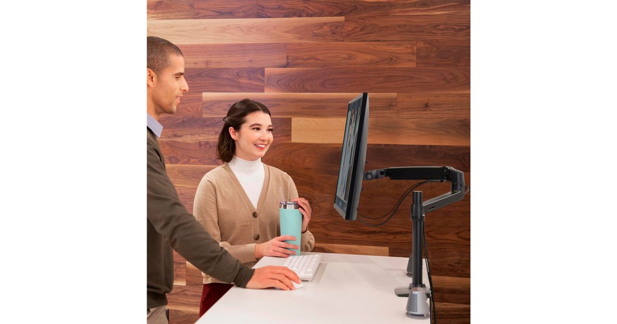 Ergotron LX Monitor Arm mit hoher Säule, Monitorhalterung(schwarz)