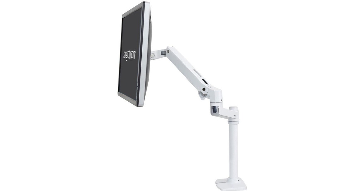 Ergotron LX Monitor Arm mit hoher Säule, Monitorhalterung(weiß)