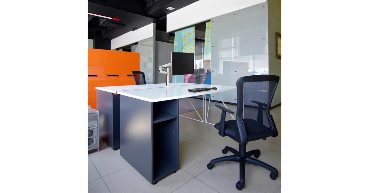 Ergotron LX Monitor Arm mit hoher Säule, Monitorhalterung(weiß)