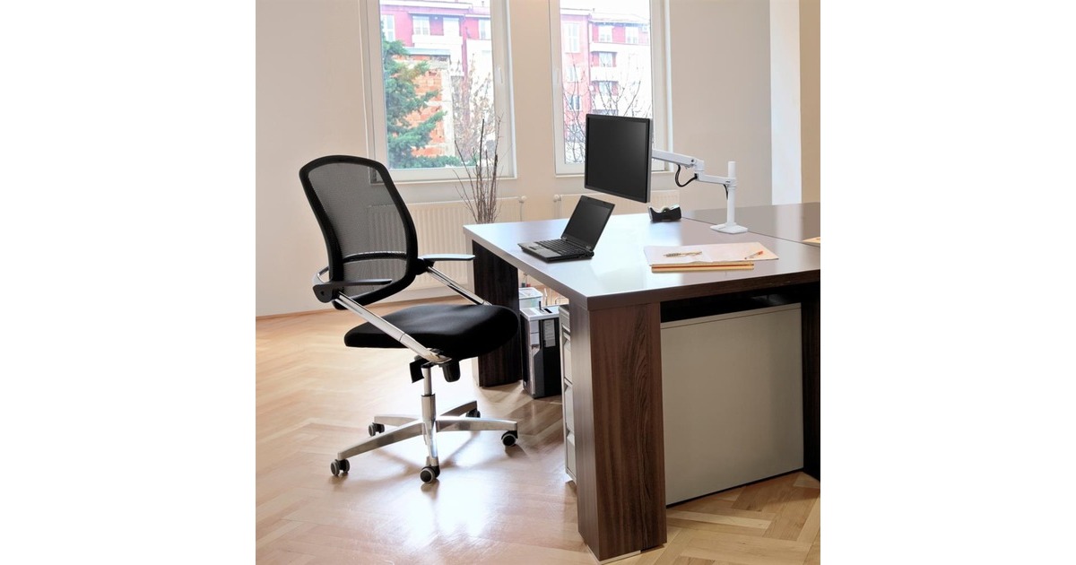 Ergotron LX Monitor Arm mit hoher Säule, Monitorhalterung(weiß)