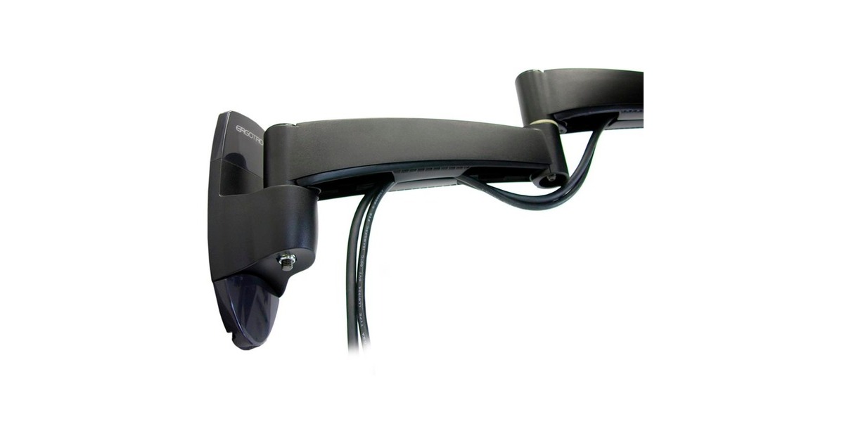 Ergotron Serie 200 Wandmontage, Monitorhalterung(schwarz, 2 Ausleger)