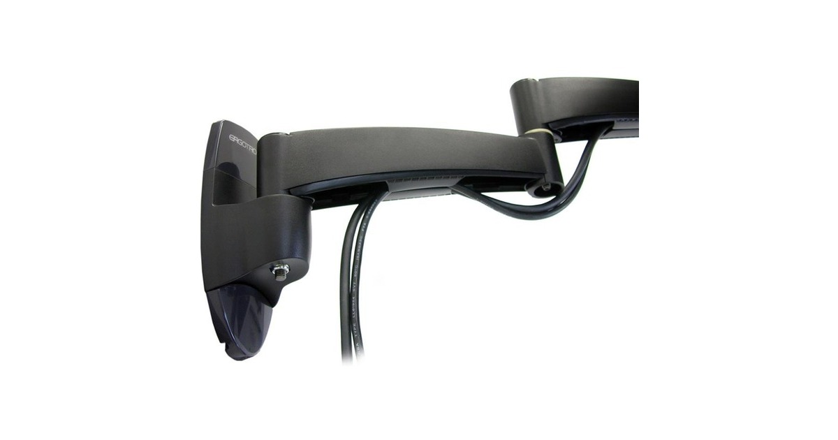 Ergotron Serie 200 Wandmontage für Dual Schirmlösung, Monitorhalterung(schwarz)