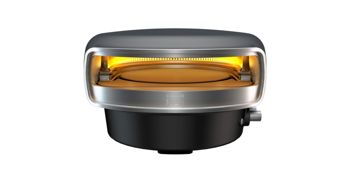 Everdure 2-Brenner Pizzaofen Kiln R graphite(dunkelgrau, 8,5 kW, für Pizzen bis ca. Ø 40cm, rotierender Pizzastein)